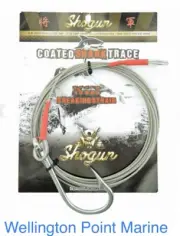 Shogun Shark Trace 200lb x 4m - 9/0 J Hook - Coated Stainless Steel Wire