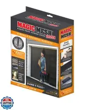 Magic Mesh Garage Door Screen, Black | Magnetic Closure, Breezy Net, Mosquito