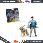Bruder Licensed 1:16 Scale Model Bworld Police Officer With Dog Toy 62150