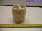 Qty = 18: Threshold Ceramic Yellow Floral Toothbrush Holder