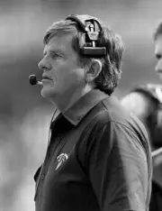 Jerry Glanville Atlanta Falcons looks on 1990s Old Photo 9