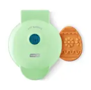 Easter Egg Mini Waffle Maker Dash 4" Nonstick Mint Green