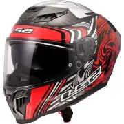 FF807 Dragon Enthum Red Full Face Helmet