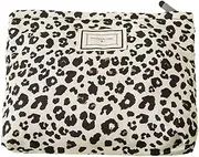 [PHMING] Women's Cosmetic Bag, Toiletry Bag with Zip, Small Travel Make Up Bag for Women and Girls, Leopard Print