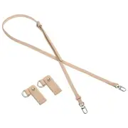 Adjustable Leather Shoulder Strap Purse Straps with Silver Clasp Light Pink