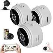 Secret Camera, Secret Camera, Magnetic Mini Security, WiFi Camears Outdoor Household Wireless 1080p HD, for Home, Garage, Protect Your Home and Family (White,3Pcs)