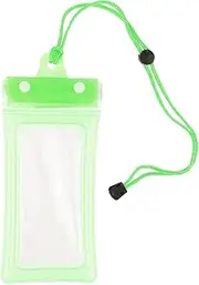 Vaveren Waterproof Phone Pouch Phone Case Phone Cover Multifunctional Lightweight Floating Dry Bag with Lanyard for Rafting Surfing, Green