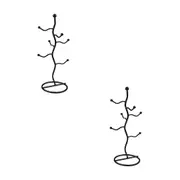 2PK Entrée Wiggly Mug Tree Cup Storage Holder Stand Kitchen Organiser Black