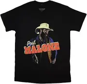 [Rock Off officially licensed products] Post Malone Cowboy Official Tee T-Shirt Mens Unisex
