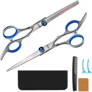 Professional Hair Cutting Scissors Shears Barber Thinning Set Kit- Family Hair C