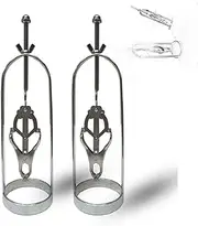 QRTBHOP Breast Nipple Clamps 1 Pair Metal Nipple Labia Clips Nipple Clamps Long Version Adjustable Clamps Bondage SM Sex Toys for Women