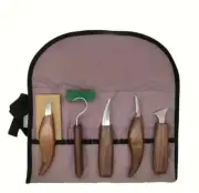 Wood Carving Knife Set – 5 Knives + Stropping Leather & Goyim Pasta