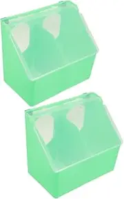 Totority 2 pcs Box Versatile Pigeon Feeder with Cover Dual Hanging Food and Water Container for Bird Cages for Pigeons Parrots and Quails Promotes Healthy Feeding Environment