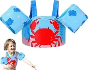 Swim Vest for Kids, Toddler, 22-60 Lbs Adjustable Strap with Arm Wings, Safety Floatation Gear for Children Ages 2-7, Pool, Coast, Beach, Lake, Boat, 23.62 x 6.3 x 5.12 inches