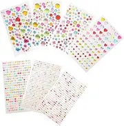 ARTIBETTER 7 Sheets Gem Stickers for DIY Craft Projects Bling Decorative Stickers for Phone Cases Nail Art and Creative Crafts and Festival Decorations