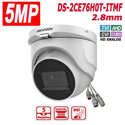 HIK 5MP Dome Camera DS-2CE76H0T-ITMF HD Analog 2.8mm IR 30m D-WDR IP67