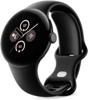 Google Pixel Watch 2 Android smartwatch – Matte Black Aluminium Case – Obsidian Active Band – LTE