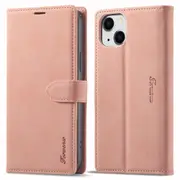FORWENW for iPhone 14 Plus Full Protection Cell Phone Cover Stand F1 Series Flip Leather Wallet Case