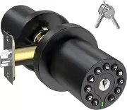 ZINCKER Door Lock, Electronic Door Knob with Keypad and Key, Auto Lock,