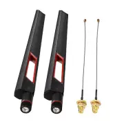 2x Dual Band 2.4GHz 5GHz WiFi Antenna Kit IPX for Mini PCIe Card Wireless Router
