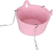 WeiLaiKeQi Hanging Bed for Small Animals, Rat and Chinchilla House, Cozy Nest for Guinea Pig, Pink