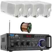 Pyle PDA29BU.6 Bluetooth Compact Home Amplifier, 4x 3.5'' 200W Max Speakers