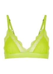 Love Stories Love Lace Lace-trimmed Soft-cup bra - Lime 32C/D (32 C/D)