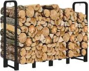 Firewood Rack Stand 6ft Heavy Duty Logs Carrier Holder for Outdoor Indoor Fir...