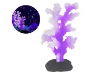 1 Pack Glowing Effect Coral，Coral Plant Ornaments, Aquarium Coral Decor for Fish Tank Aquarium Decoration - Purple