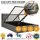 Bed Frame Queen Double King Single Size Gas Lift Base with Storage Linen Fabric