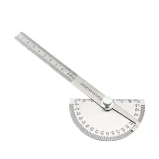 【工具達人】不鏽鋼角度尺 分度規 角度規 分度器 分度尺 量角器 量角規 角度器 直尺 木工工具(190-AG150)