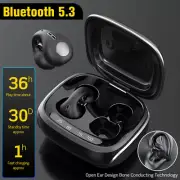 True Bone Conduction Bluetooth Earphones Ear Clip Earring Wireless Headphones AU