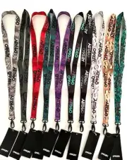 OAKLEY NWT B1B Crazy Wanderlust Lanyard Key Chain ID Document Holder Neck Strap