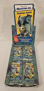DISNEY PIXAR MONSTERS INC. TRADING CARDS COUNTER BOX 24 SEALED PACKS TOPPS 2001