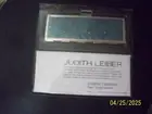 Judith Leiber Compact Mirror Pocket Crystal Green Blue Dots Silver