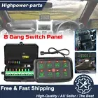 8 Gang Switch Panel LED Light Relay Circuit Control Box Suit Car Boat Marine 12V