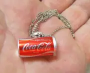 vintage 1970s mini Coke Coca Cola Can necklace, new old stock! can is 7/8th inch