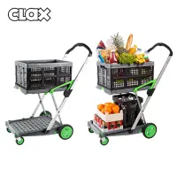 在飛比找momo購物網優惠-【Clax】小型戶外/家用摺疊推車(購物車 露營推車)