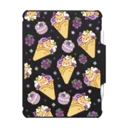 iPad Air 11-inch (M2/M3) Impact Folio Case Cute Shiba Inu Crepe with Grape Ice Cream & Purple Macaron - Kawaii Dog Cartoon Puppy with Fruit & Sweet Food