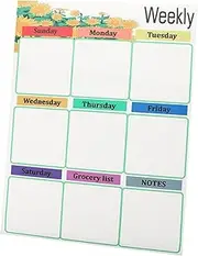 Ciieeo Magnetic Fridge Whiteboard Calendar Reusable Weekly Planner Dry Erase Board for Family Planning and Lists
