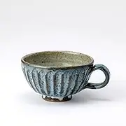 Kogetsu 3-3306-A Soup Bowl, Soup Cup, Soup Plate, Ceramic, Shigaraki Ware, Made in Japan, Blue