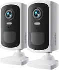 Security Cameras Wireless Outdoor - 2 Pack Outdoor Camera Wireless 2K Battery Po