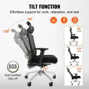 Ergonomic Mesh Office Chair with Adjustable Seat, Back, and Lumbar Support