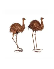 [Willow & Silk] Garden Ornament Emus Set of 2