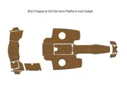 2013 Chaparral 216 SSI Swim Platform Cockpit Boat EVA Foam Teak Deck Floor Pad