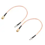 SMA Male to TS9 Male RG316 Coaxial Cable Antenna Cable 0.66 FEET 2PACK