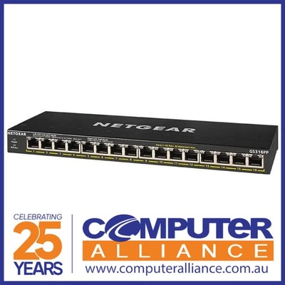 16 Port Netgear GS316PP-100AJS Gigabit POE+ Network Switch
