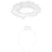 White Feathered Angel Halo Headband