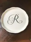 HEREND Coaster Platinum Letter R