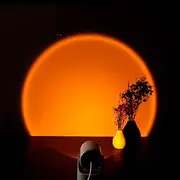 Projector Lamp Night Light, 90° Rotation Rainbow Sunset Projection Lamps, Romantic LED Mood Light, Ambient Lights for Home Party Living Room Bedroom Decor,Sunset